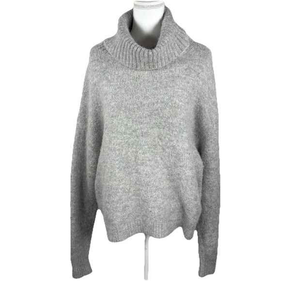UGG Sweaters - UGG Oversized Sweater Turtleneck XL Gray Soft Fuzzy Lagenlook Luxury Alpaca Wool
